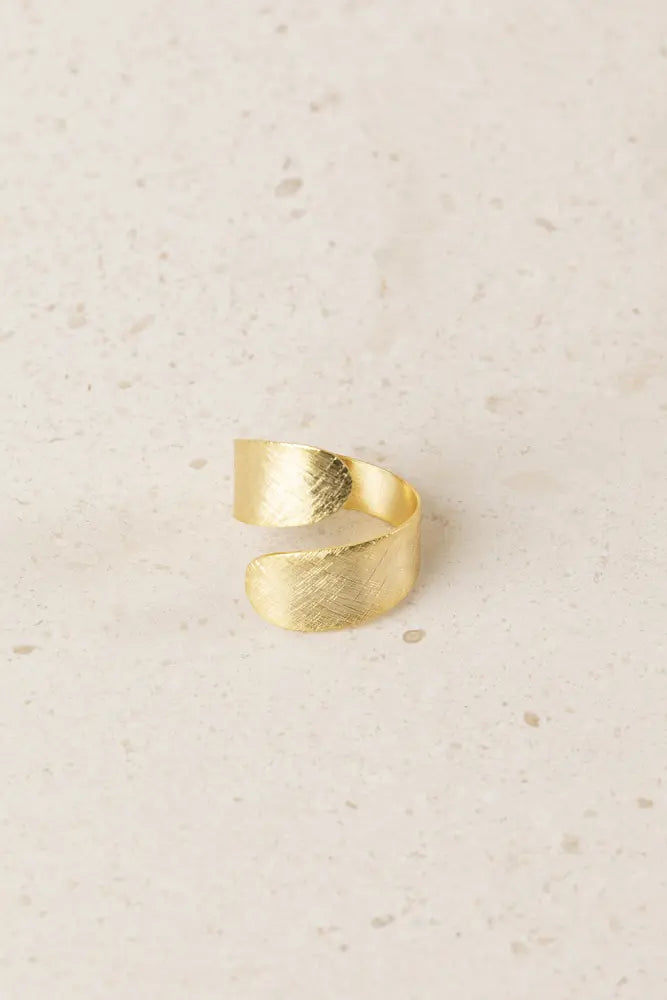 Anillo Latón Baño Oro - Único