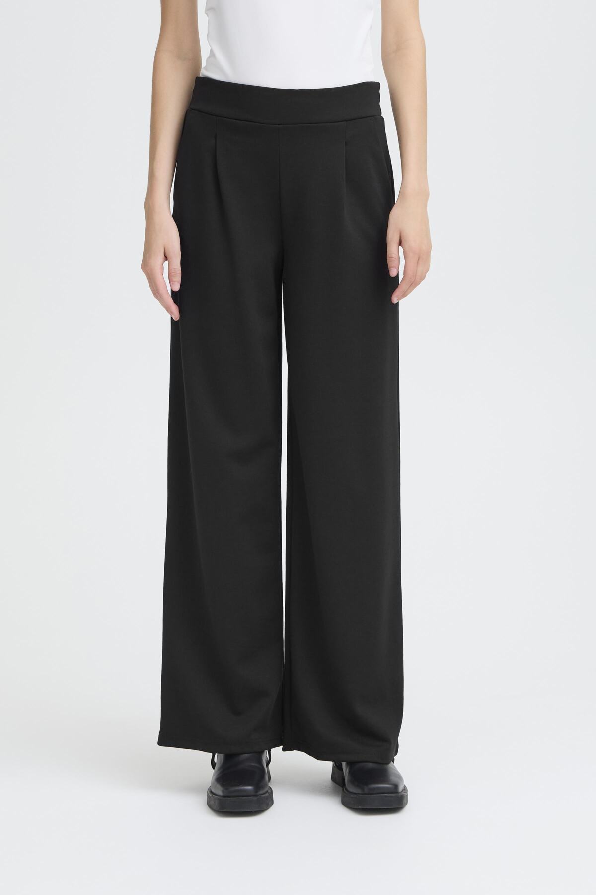 Pantalón wide leg negro BONNIE
