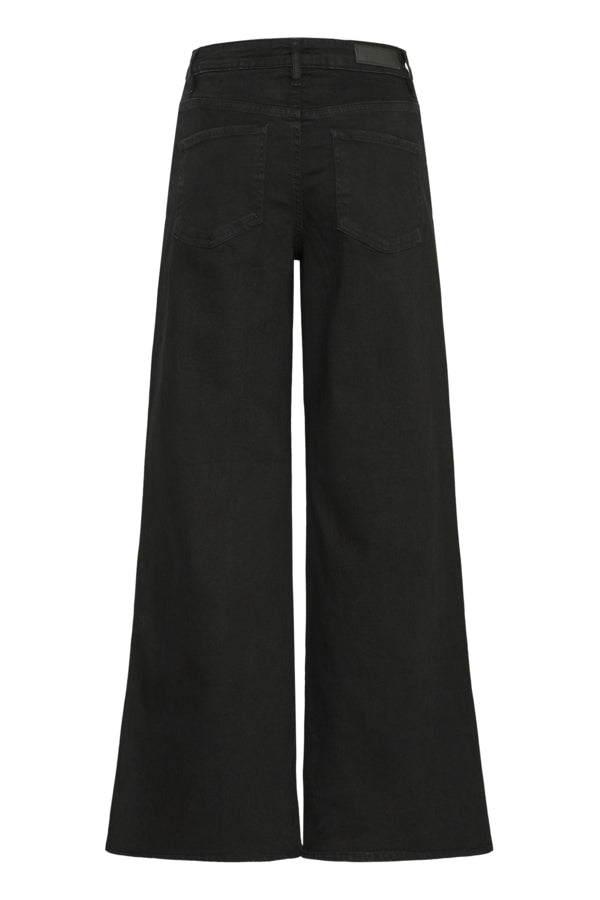 Vaqueros wide leg negro ZINDY