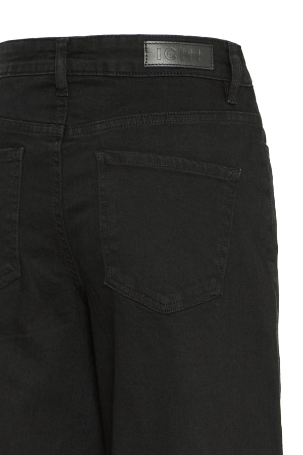 Vaqueros wide leg negro ZINDY