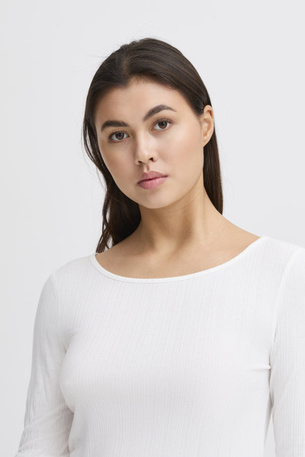 Camiseta elástica blanca básica MILLA