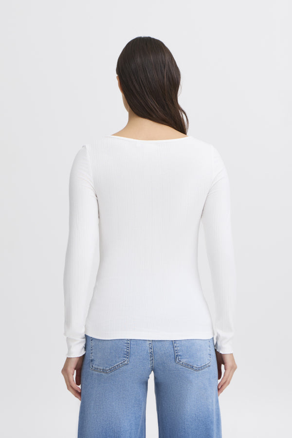 Camiseta elástica blanca básica MILLA