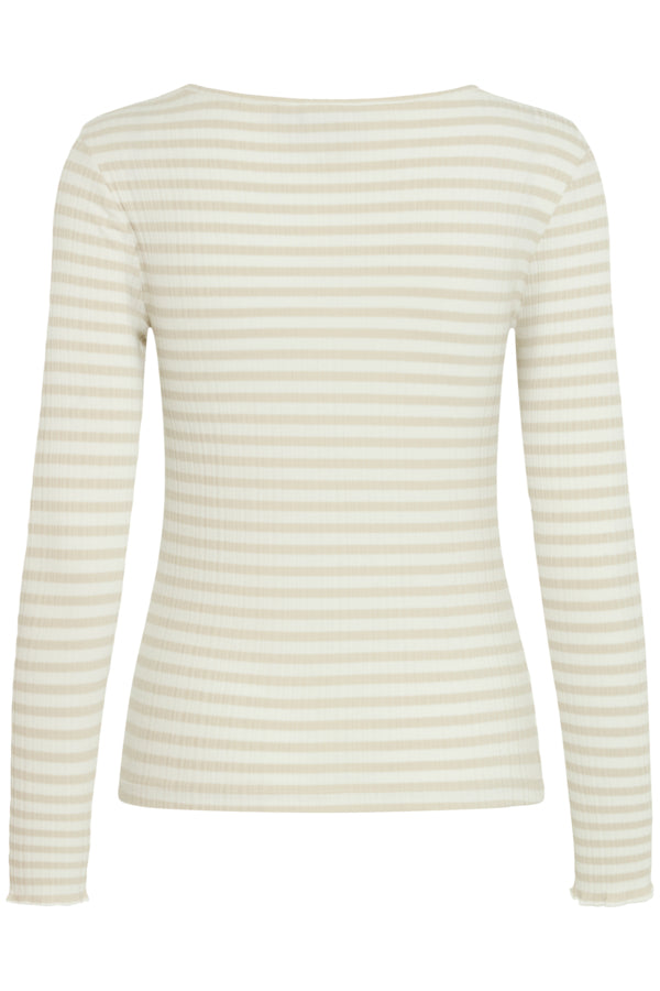 Camiseta elástica con estampado a rayas MILLA