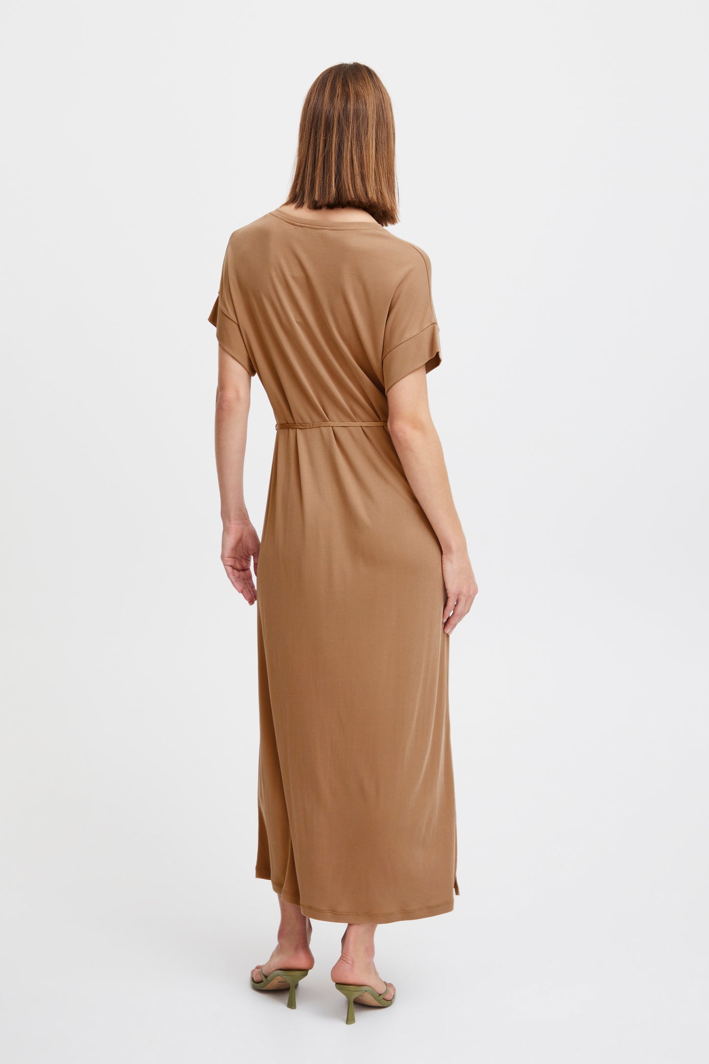 Vestido modal largo tostado PAULA