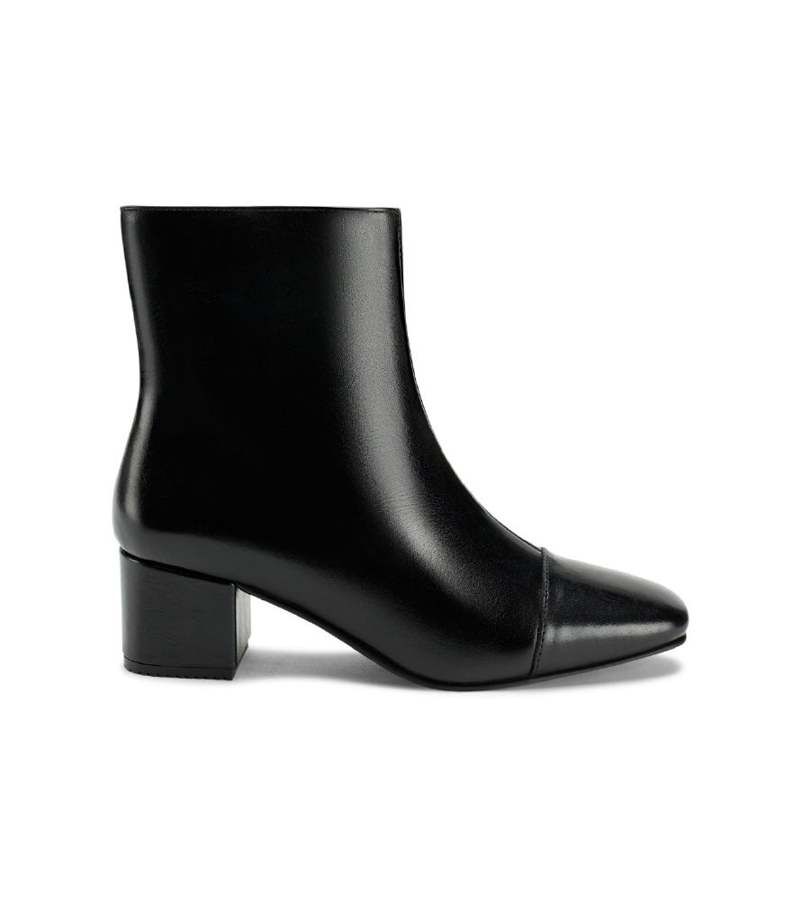 Botín de piel negro JANA