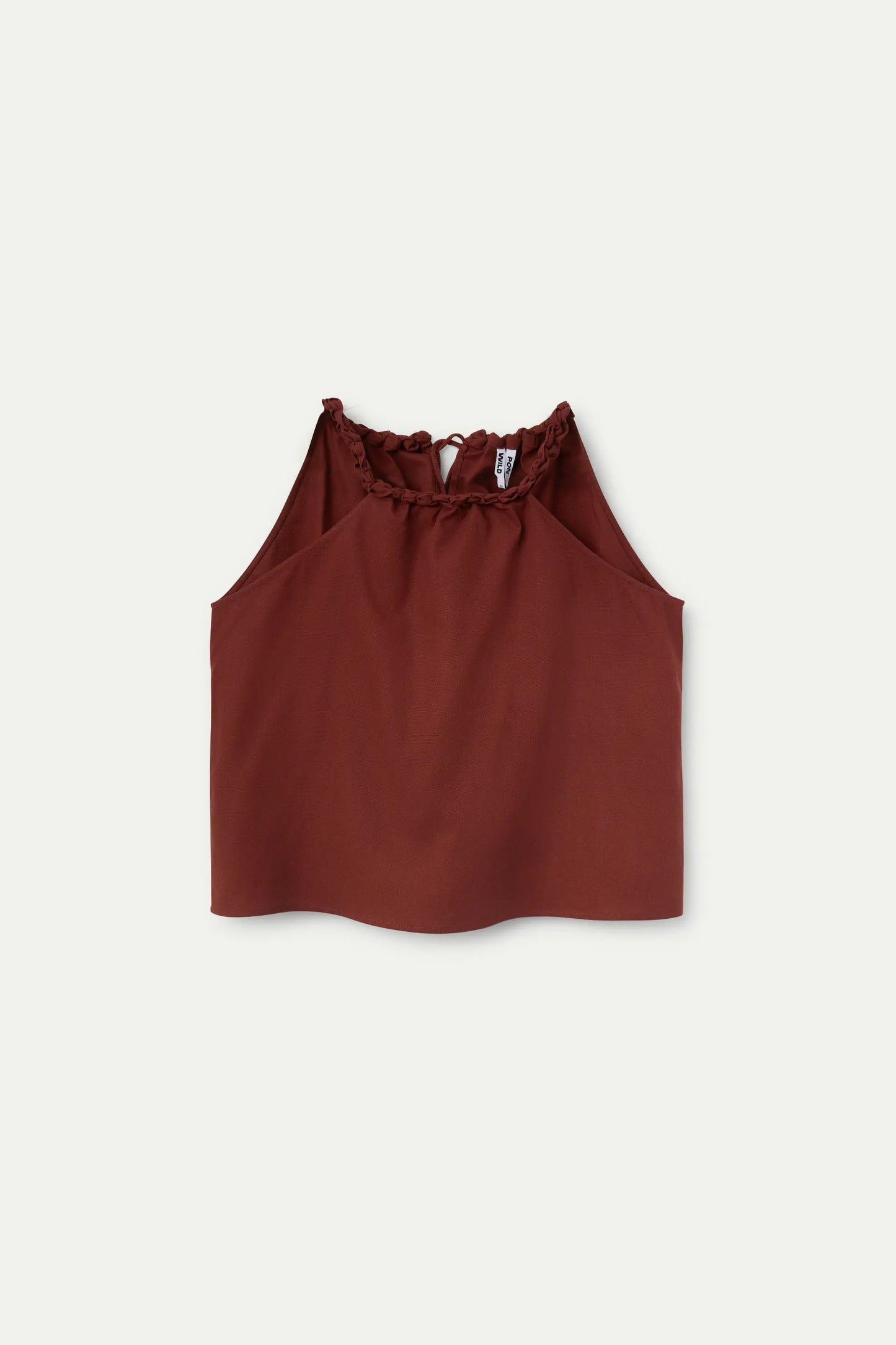 Top halter lino marrón MIMA