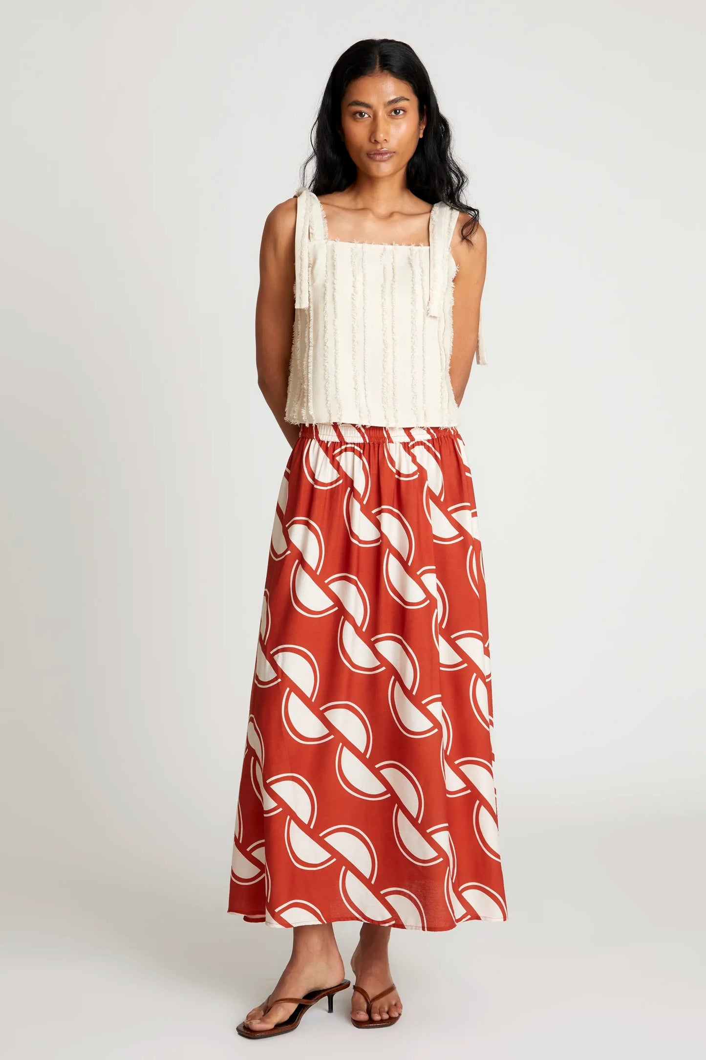 Falda larga estampado geométrico MIMI