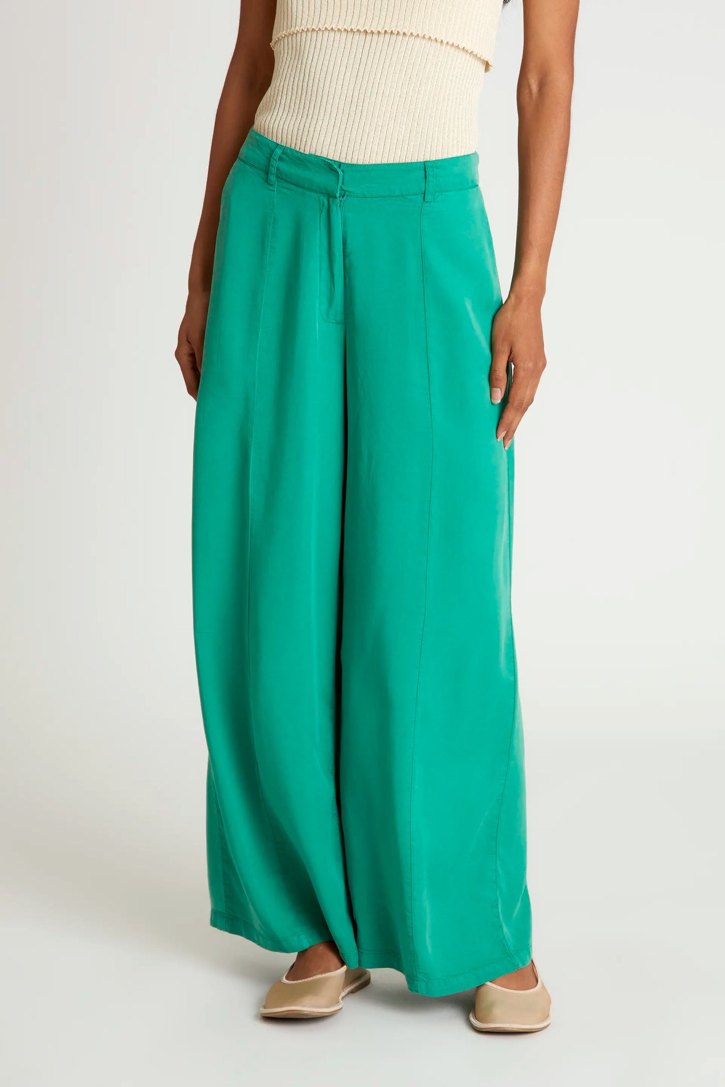 Pantalón ancho verde MARIAN