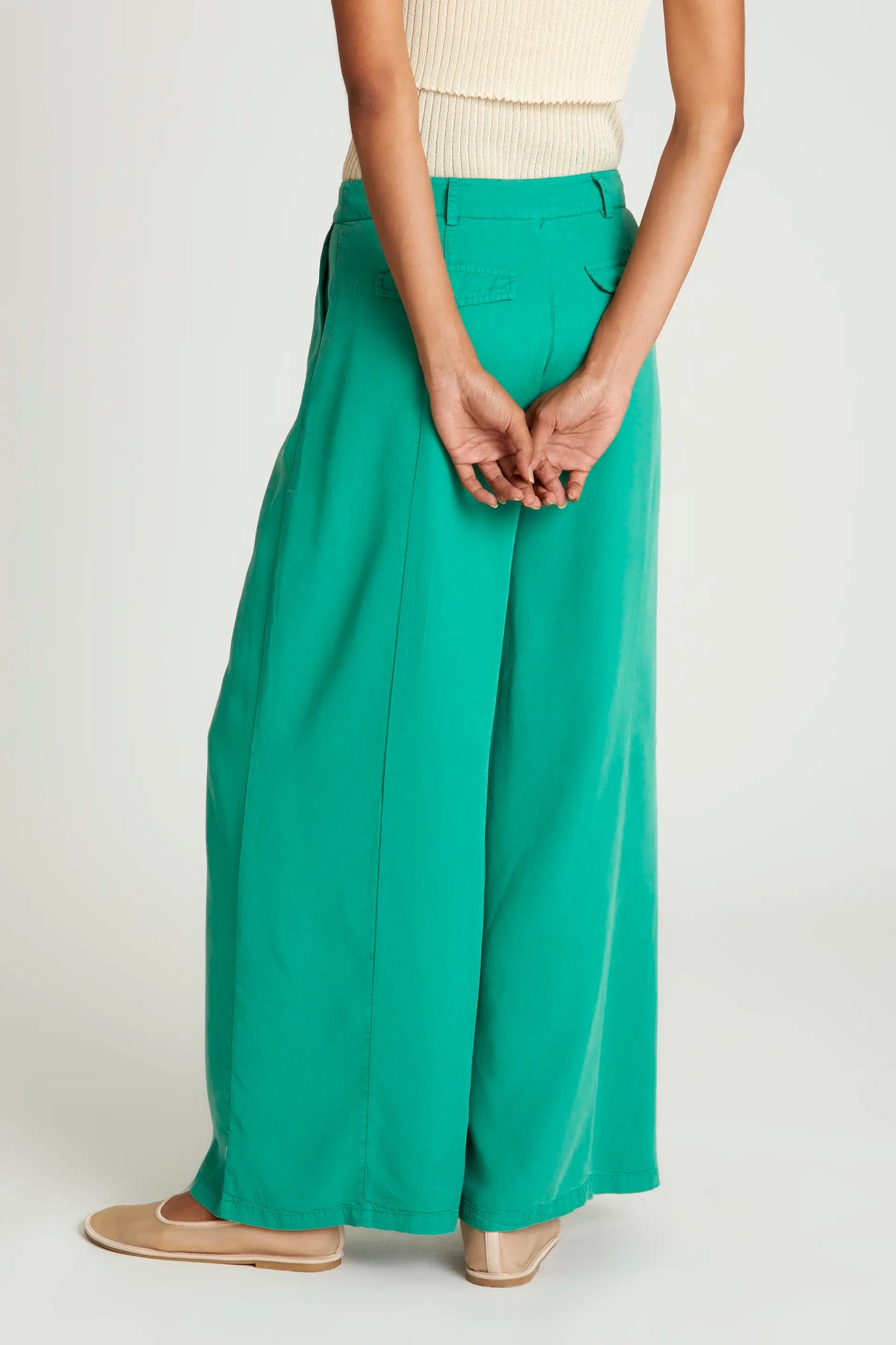 Pantalón ancho verde MARIAN