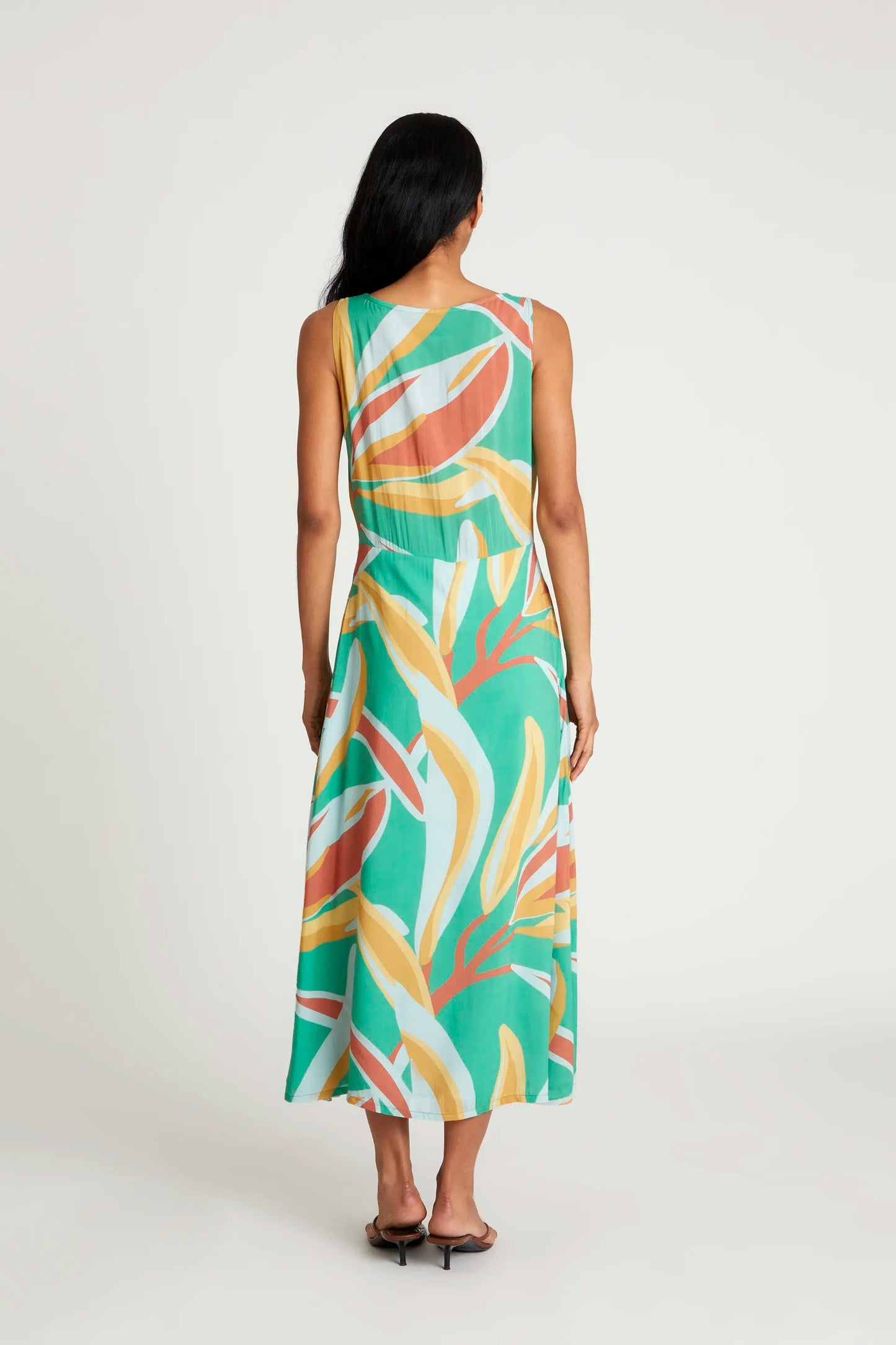 Vestido midi estampado floral MINDI