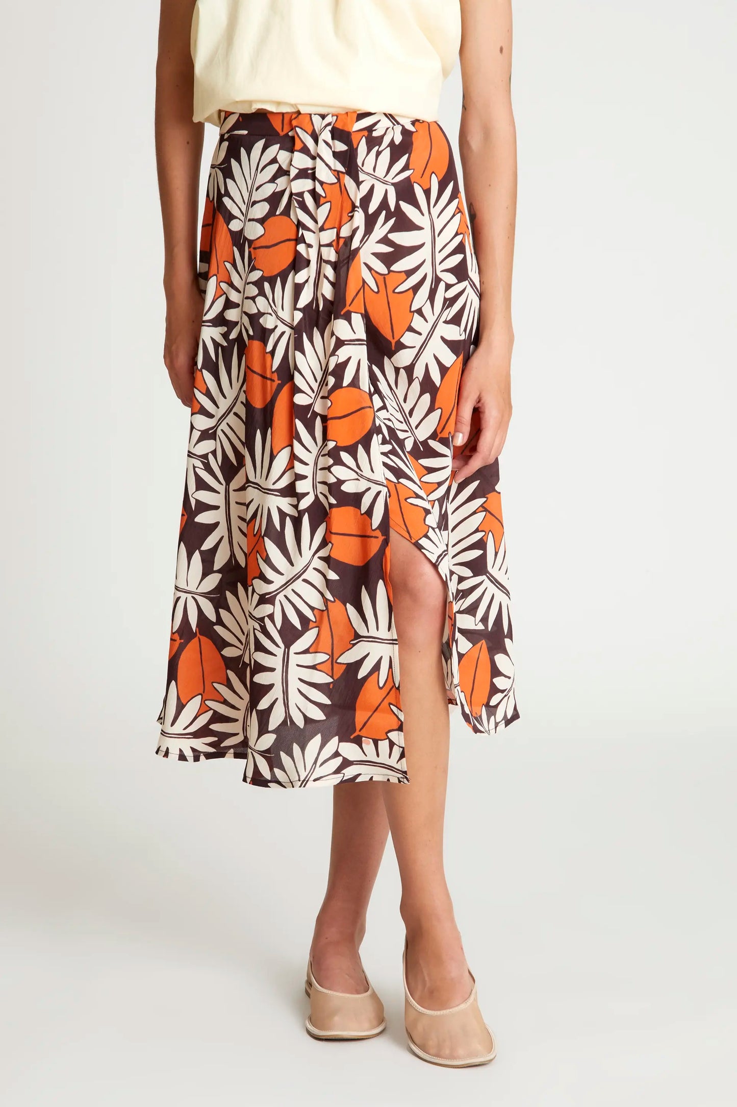 Falda midi estampado floral MALTA