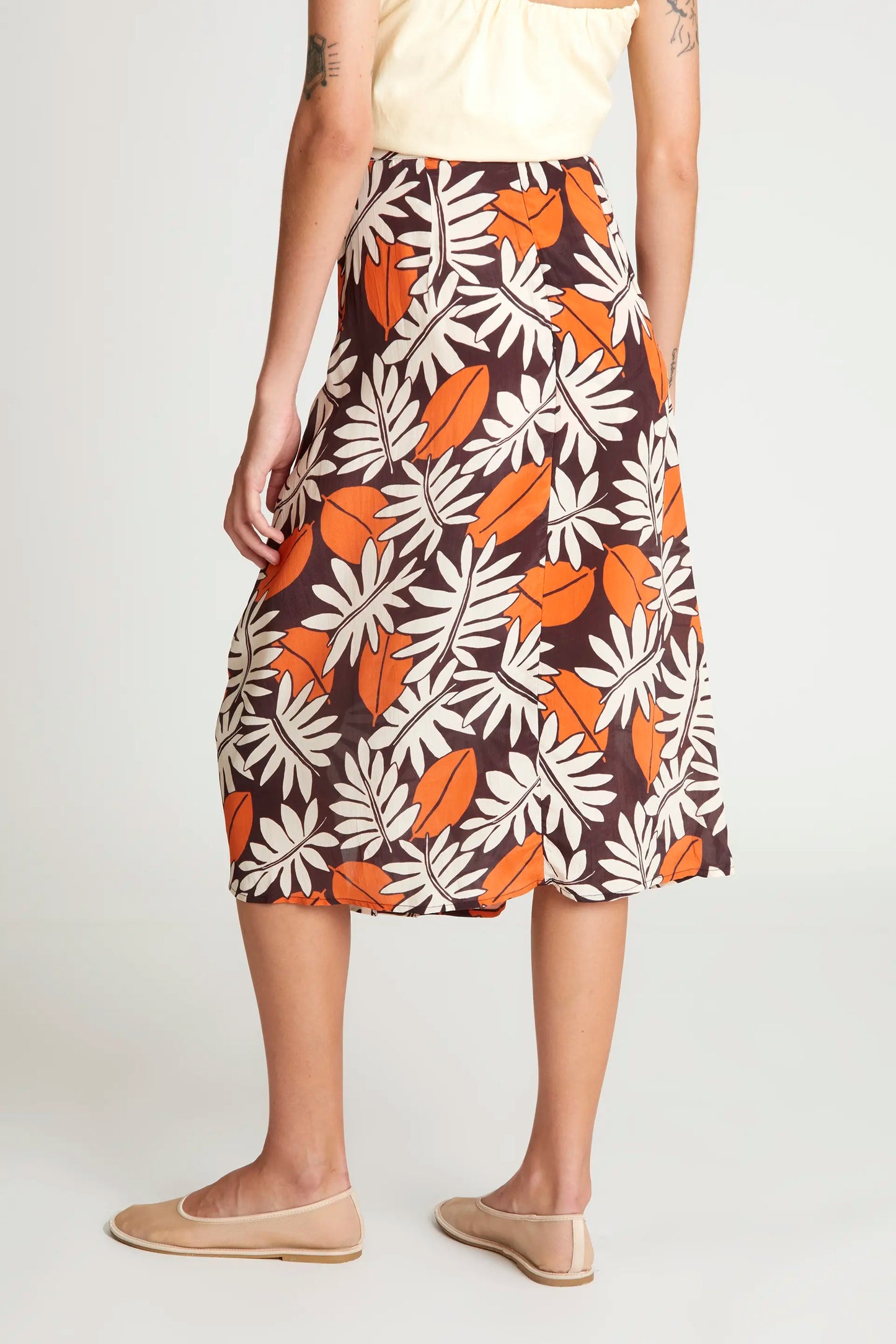 Falda midi estampado floral MALTA