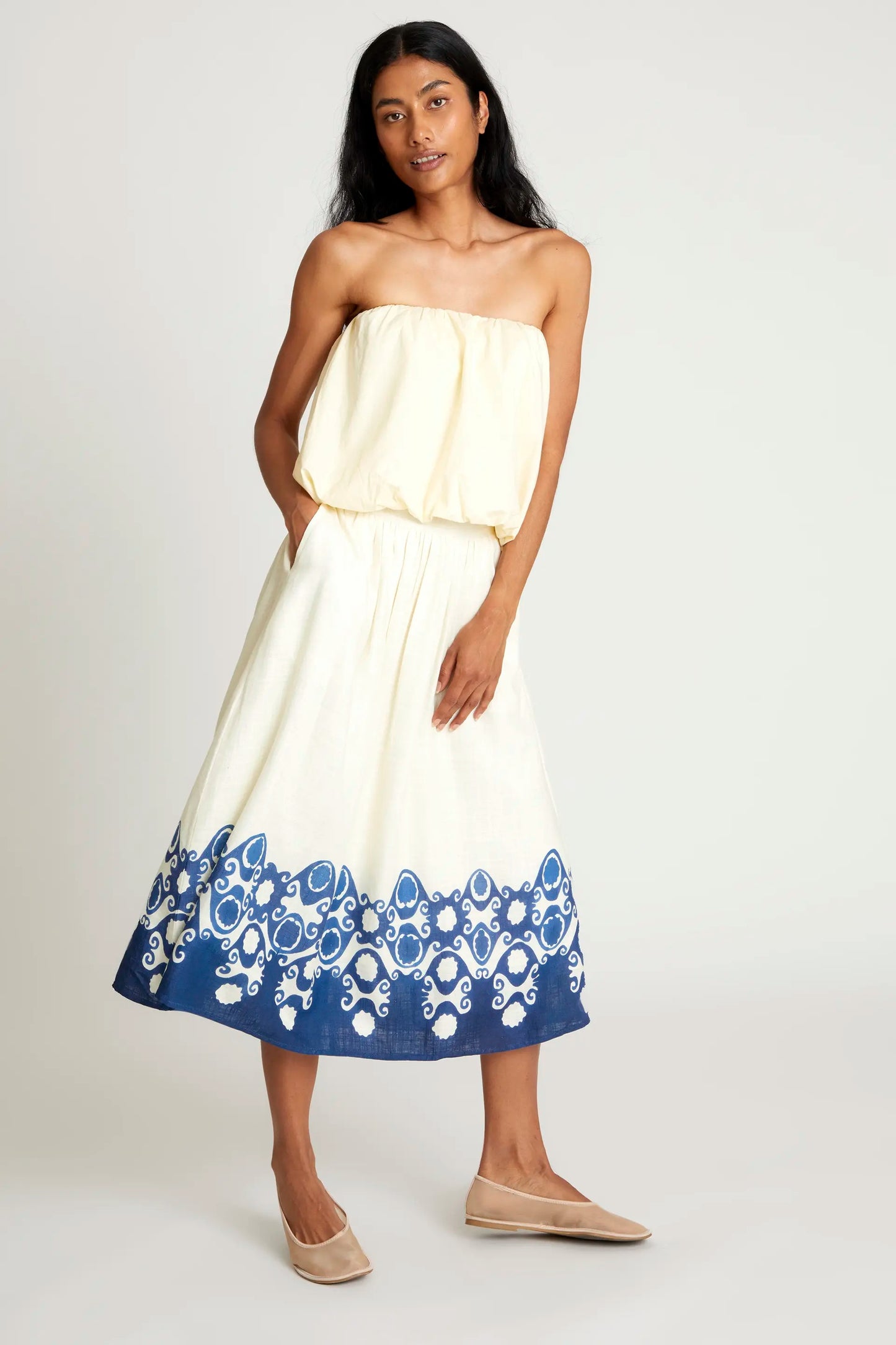 Falda midi estampada AGORA