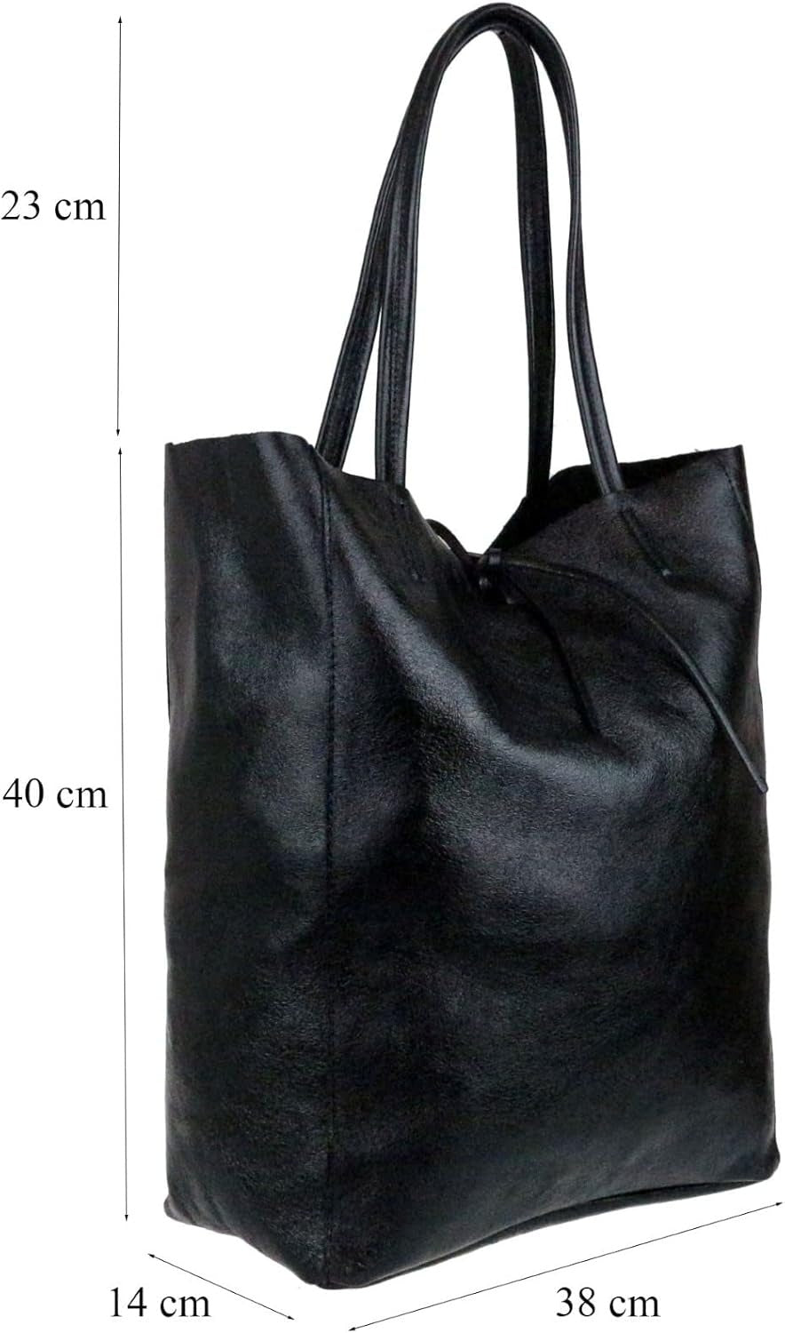 Bolso shopper BROOKLYN negro metalizado