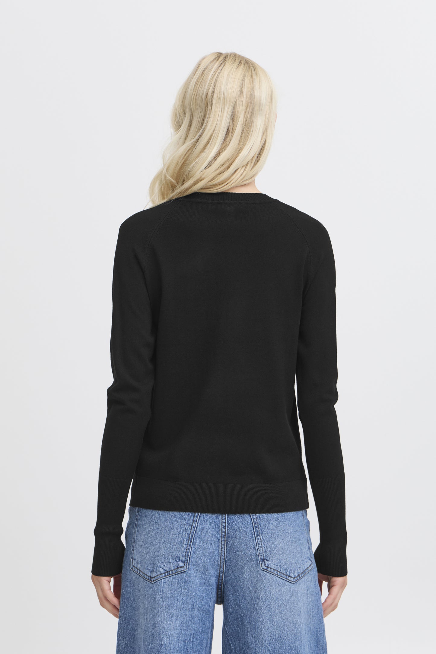 Jersey fino de manga larga CUFF negro