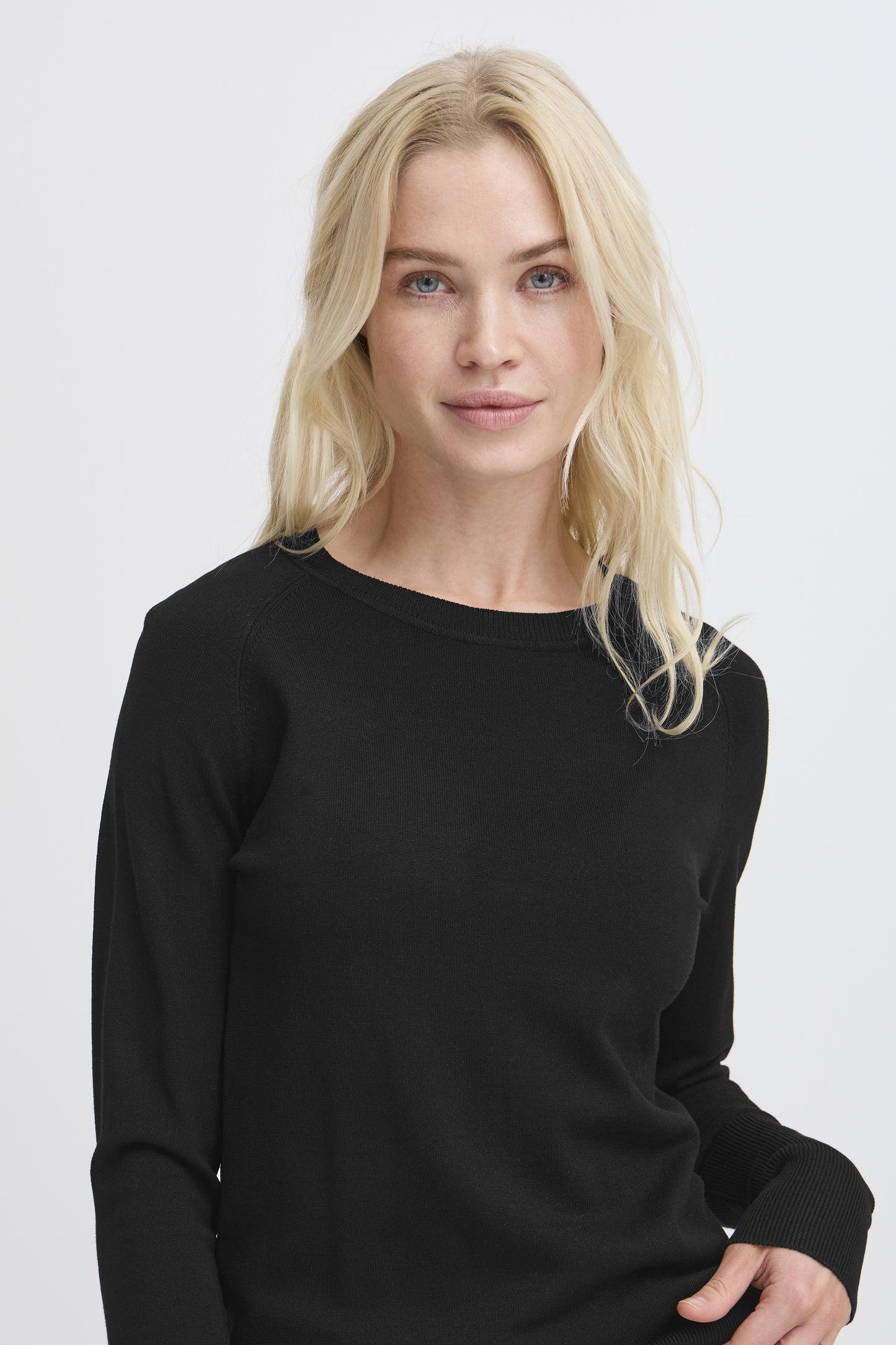 Jersey fino de manga larga CUFF negro