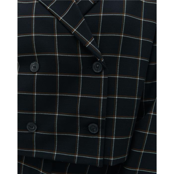 Blazer corta semicruzada de cuadros LENY
