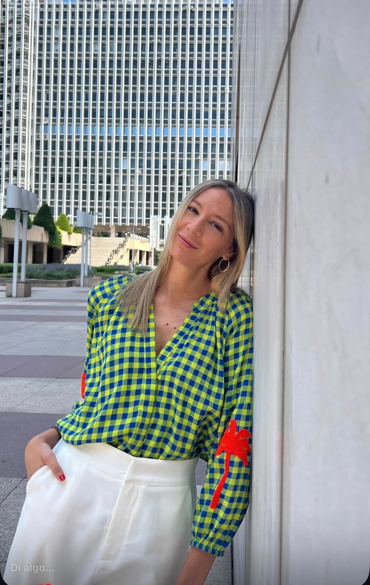 Blusa vichy verde LAURA