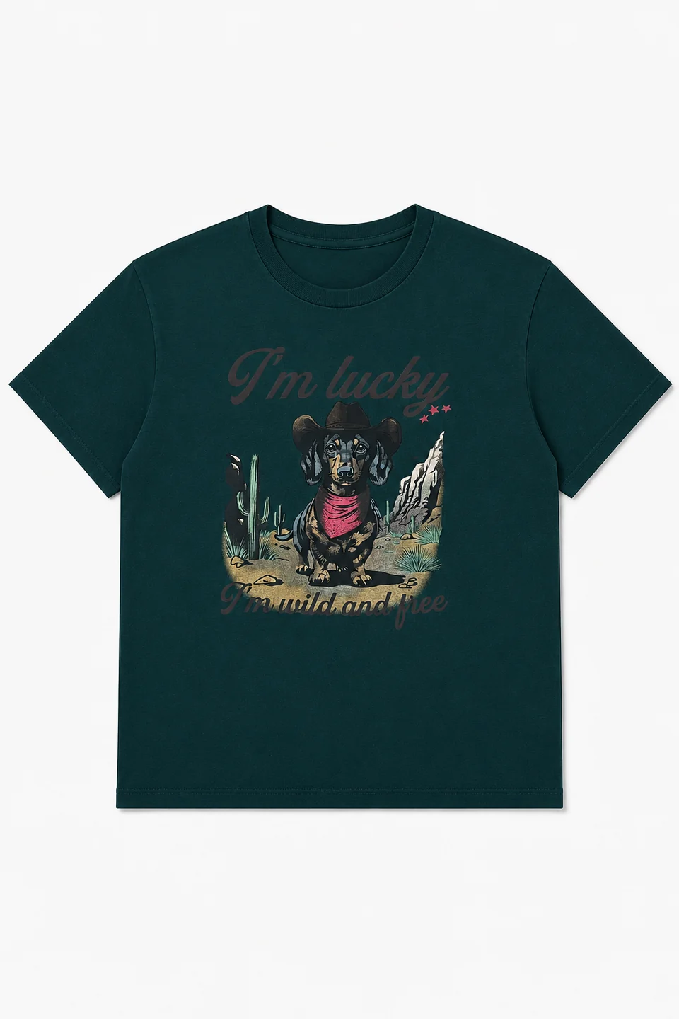 Camiseta kaki I'M LUCKY