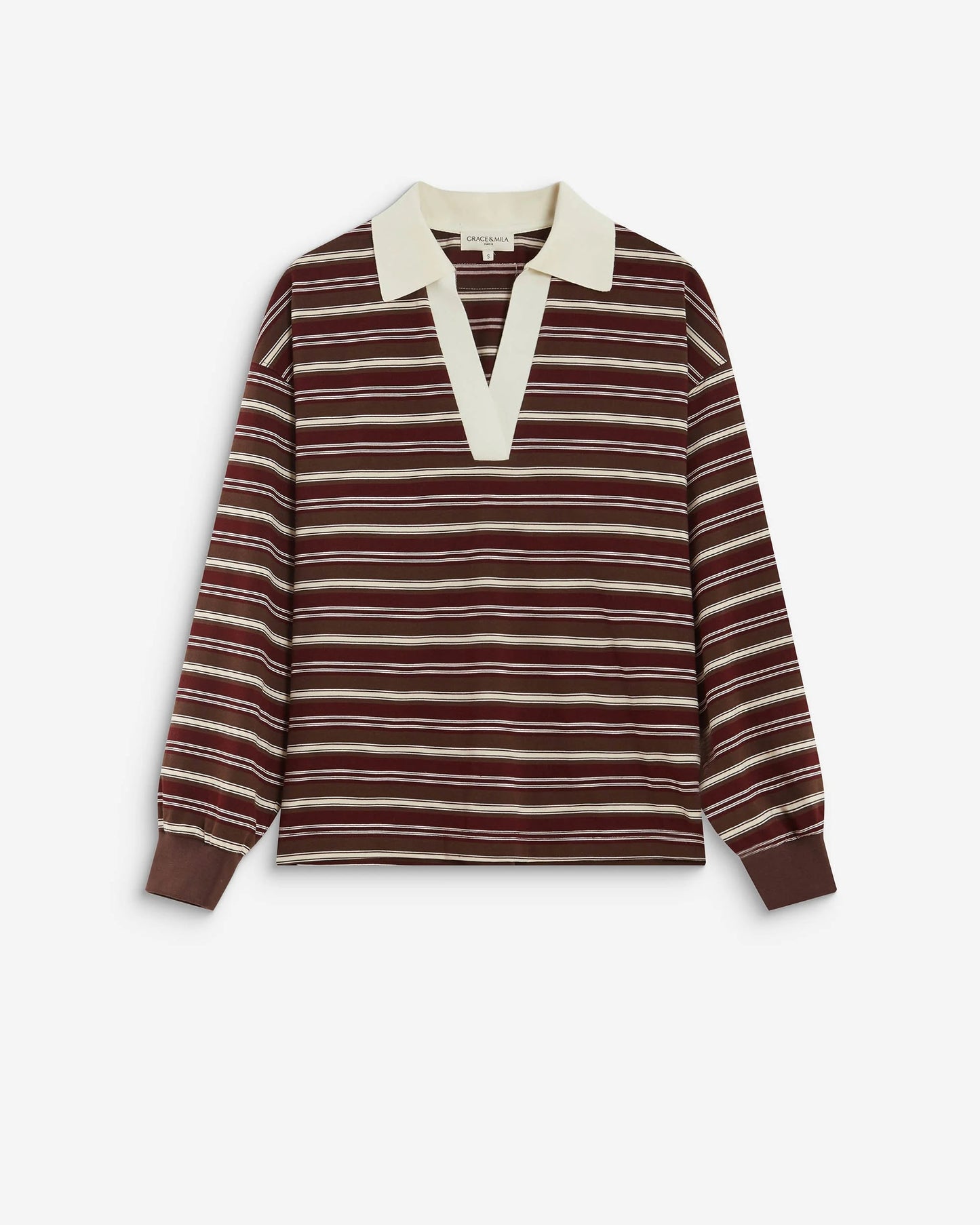 Polo rayas marrón LARON