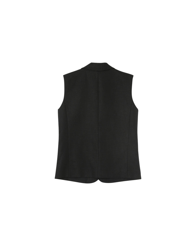 Blazer negra sin mangas MATEO