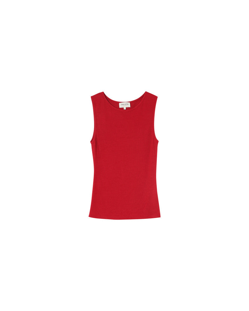 Camiseta sin mangas roja MERLA