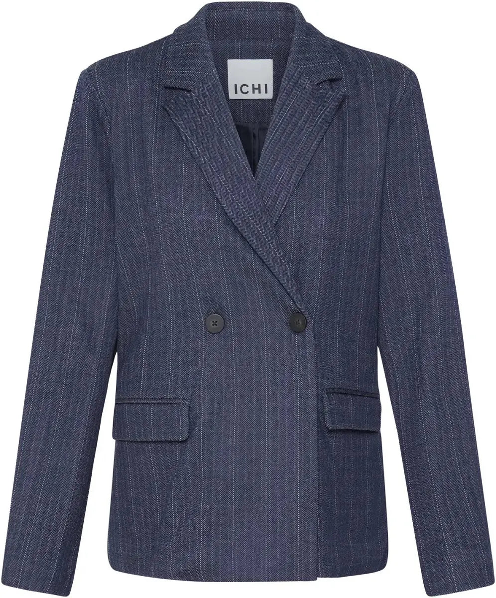 Blazer de jacquard marino PINELLE