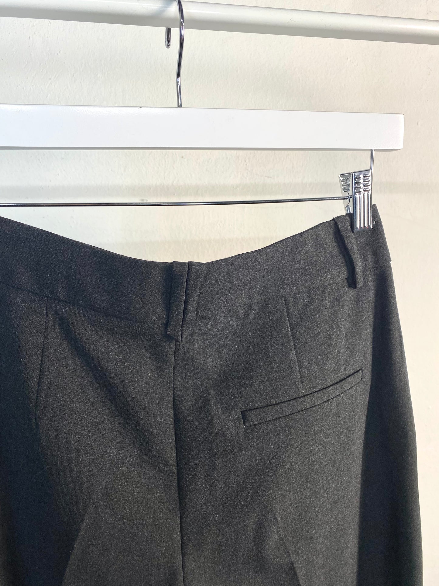 Pantalón sastre wide leg gris oscuro Mango