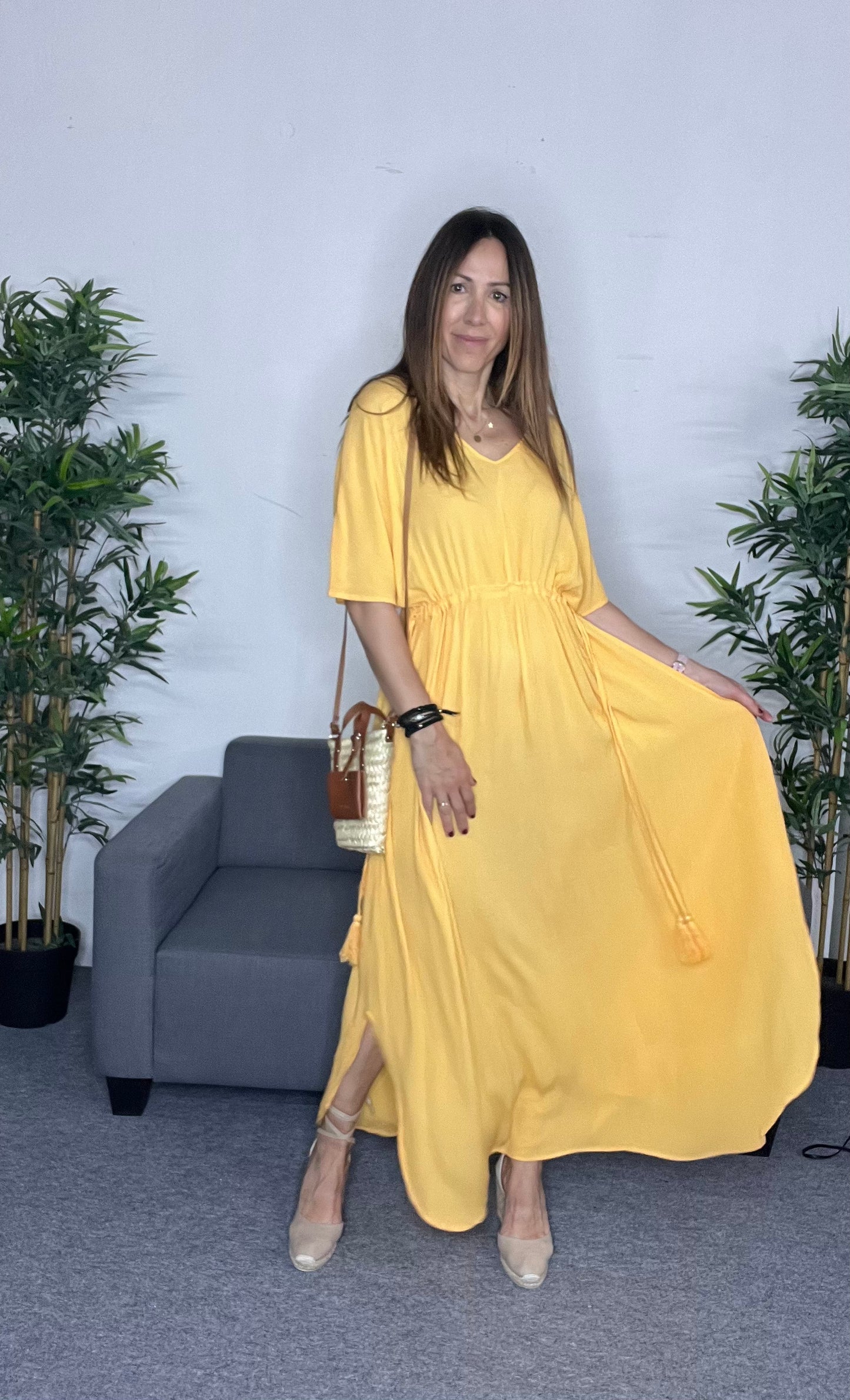 Vestido largo vaporoso NOURA