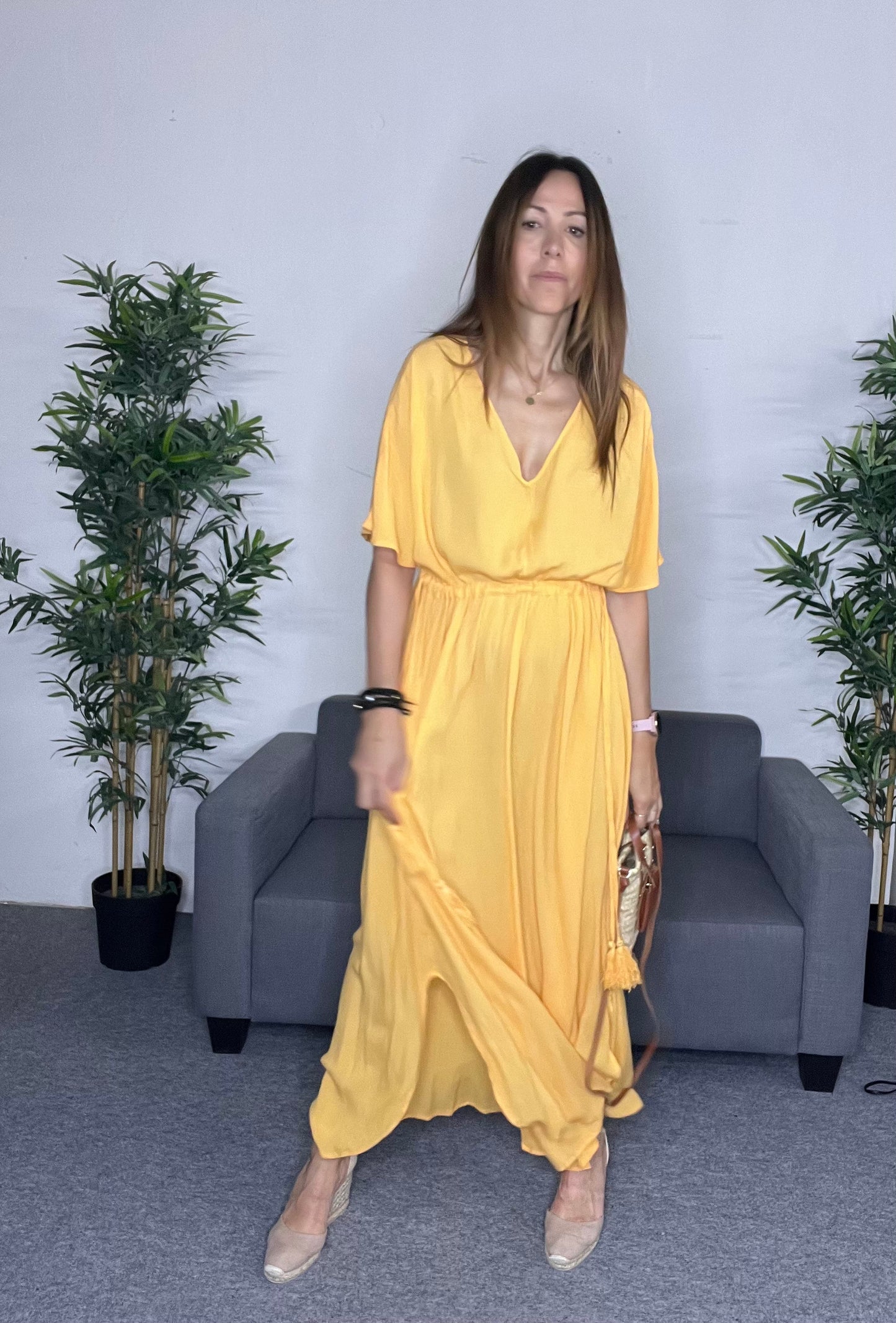 Vestido largo vaporoso NOURA