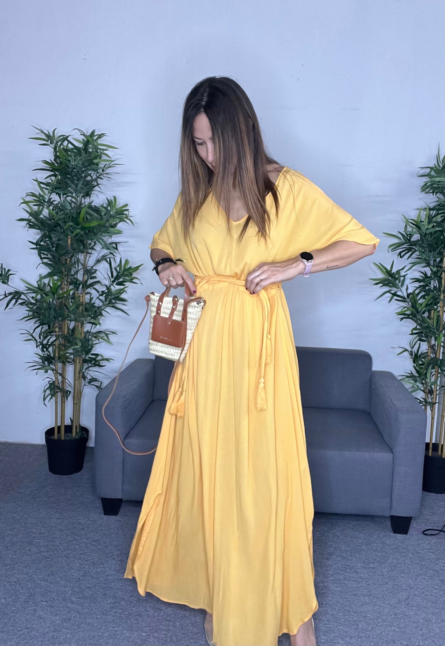 Vestido largo vaporoso NOURA