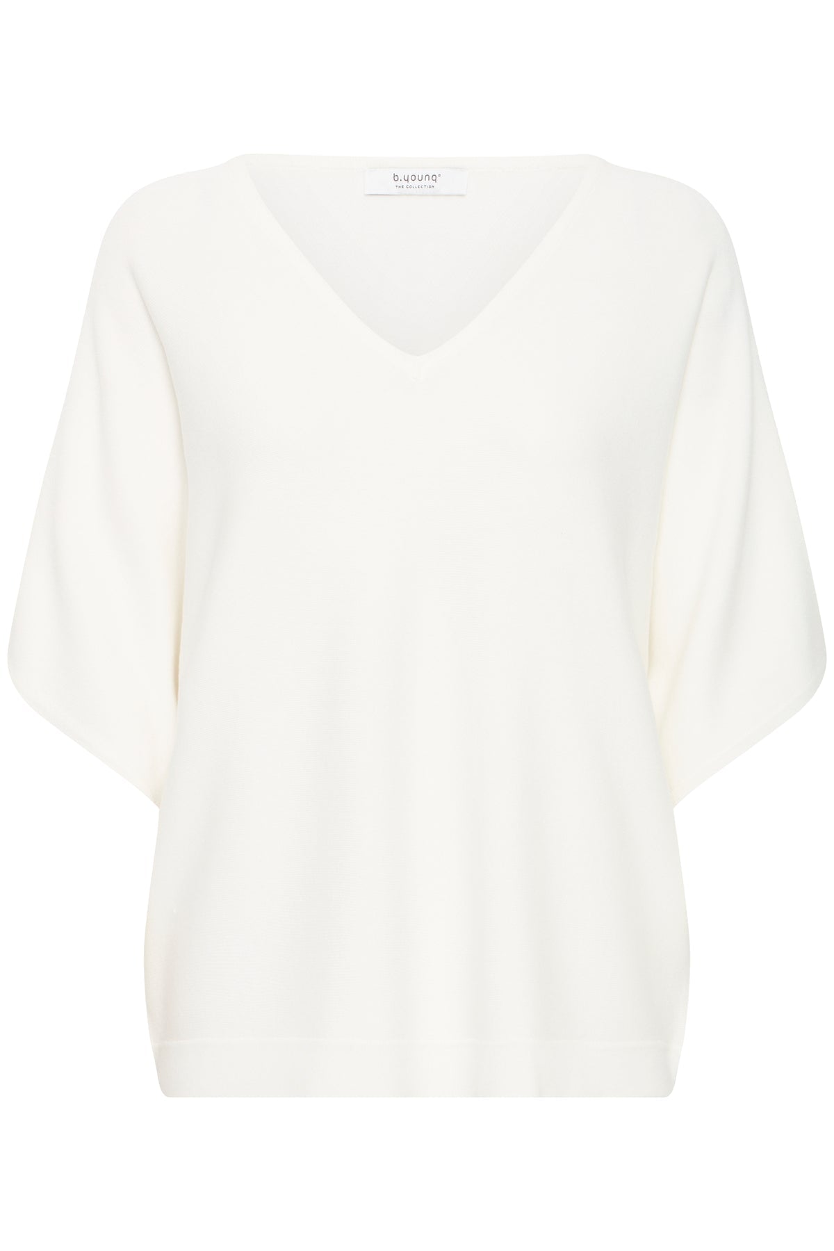 Jersey holgado cuello pico BIANCA crudo