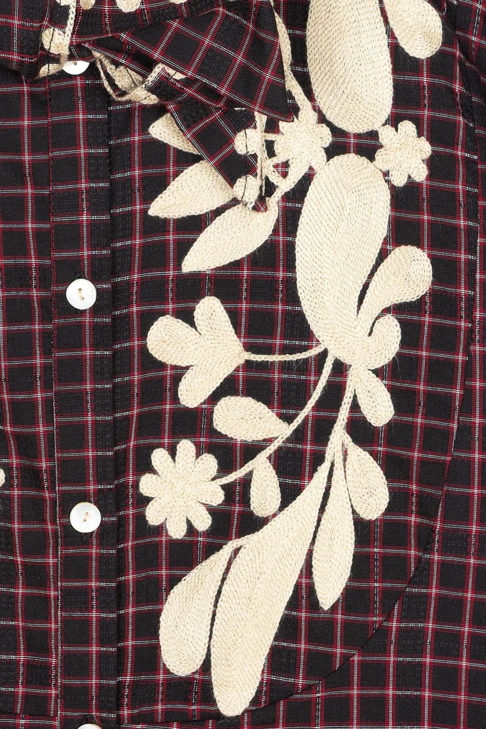 Camisa bordada en beige LATAM