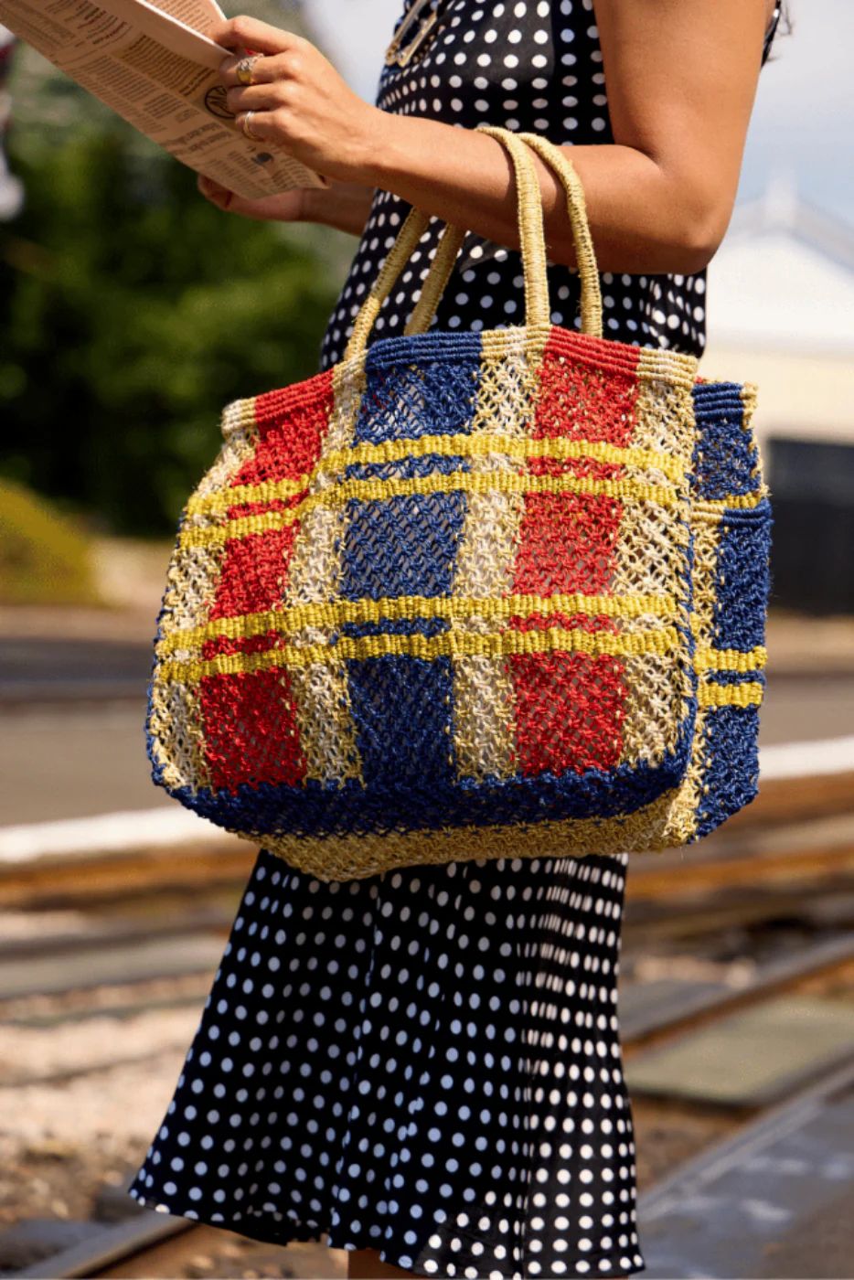 Bolso de yute TARTAN