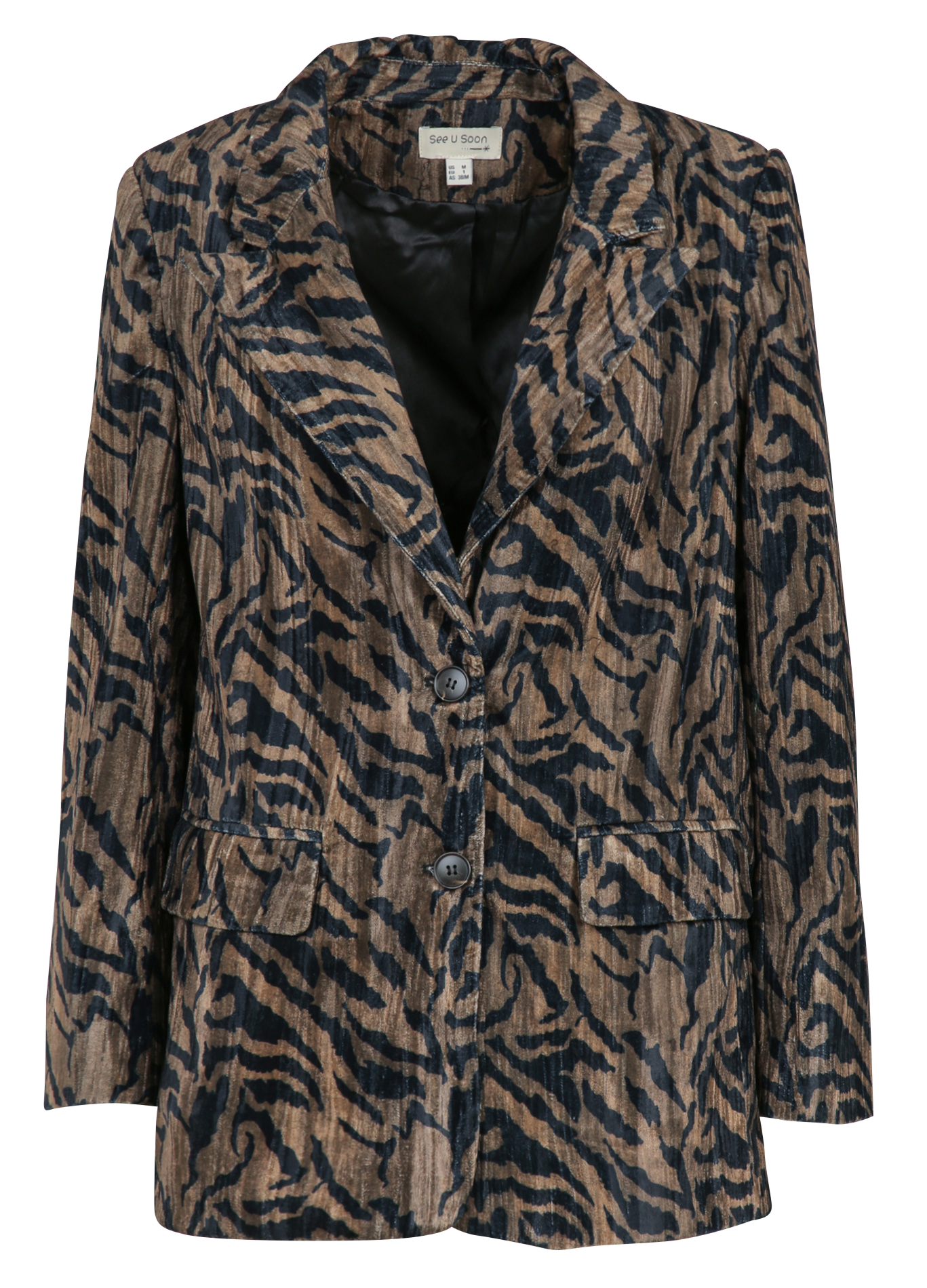 Blazer aterciopelada animal print BEGA