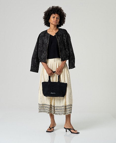 Jersey cuello pico negro DARIA