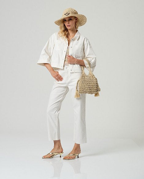 Jersey cuello V crudo DIXIE