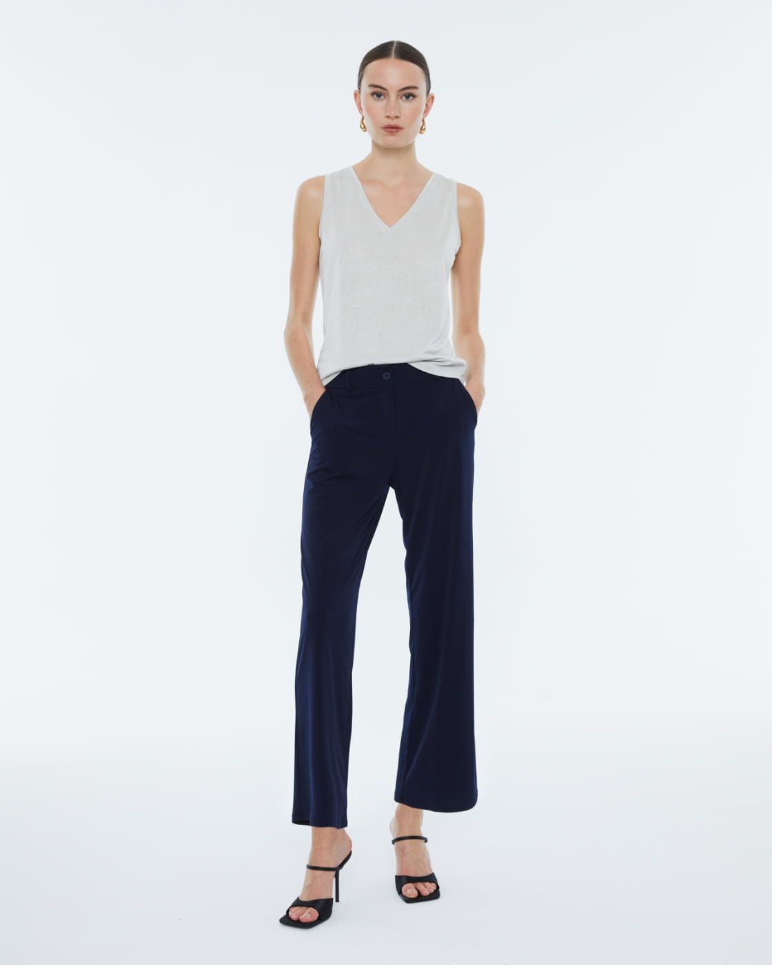 Pantalón cropped amplio fluido NADIA