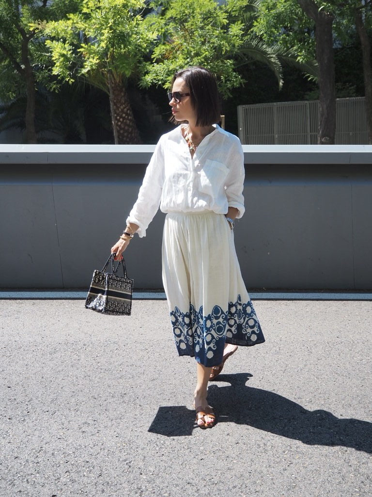 Falda midi estampada AGORA
