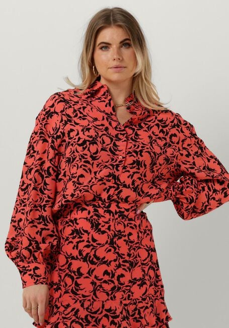 Blusa oversize estampada coral NEFELI