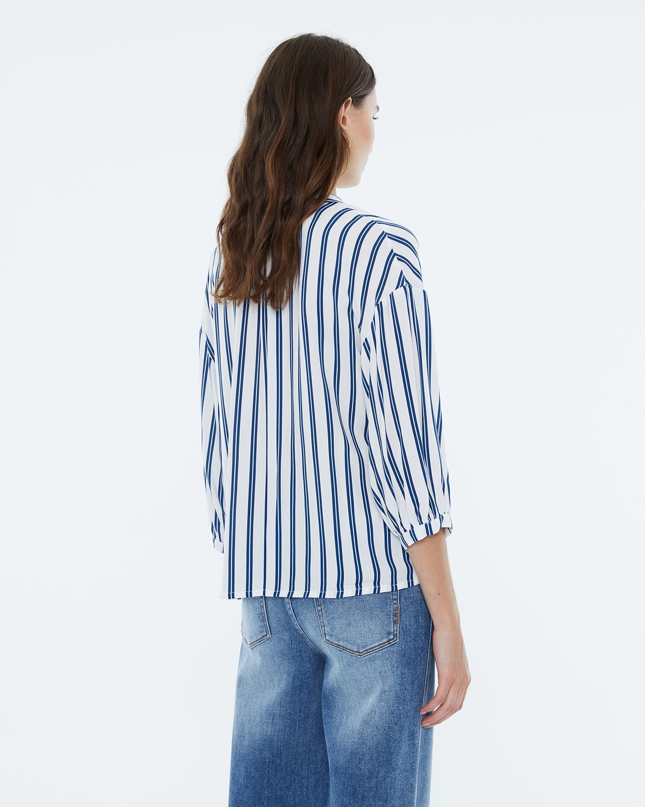 Camisa fluida rayas azules SASHA