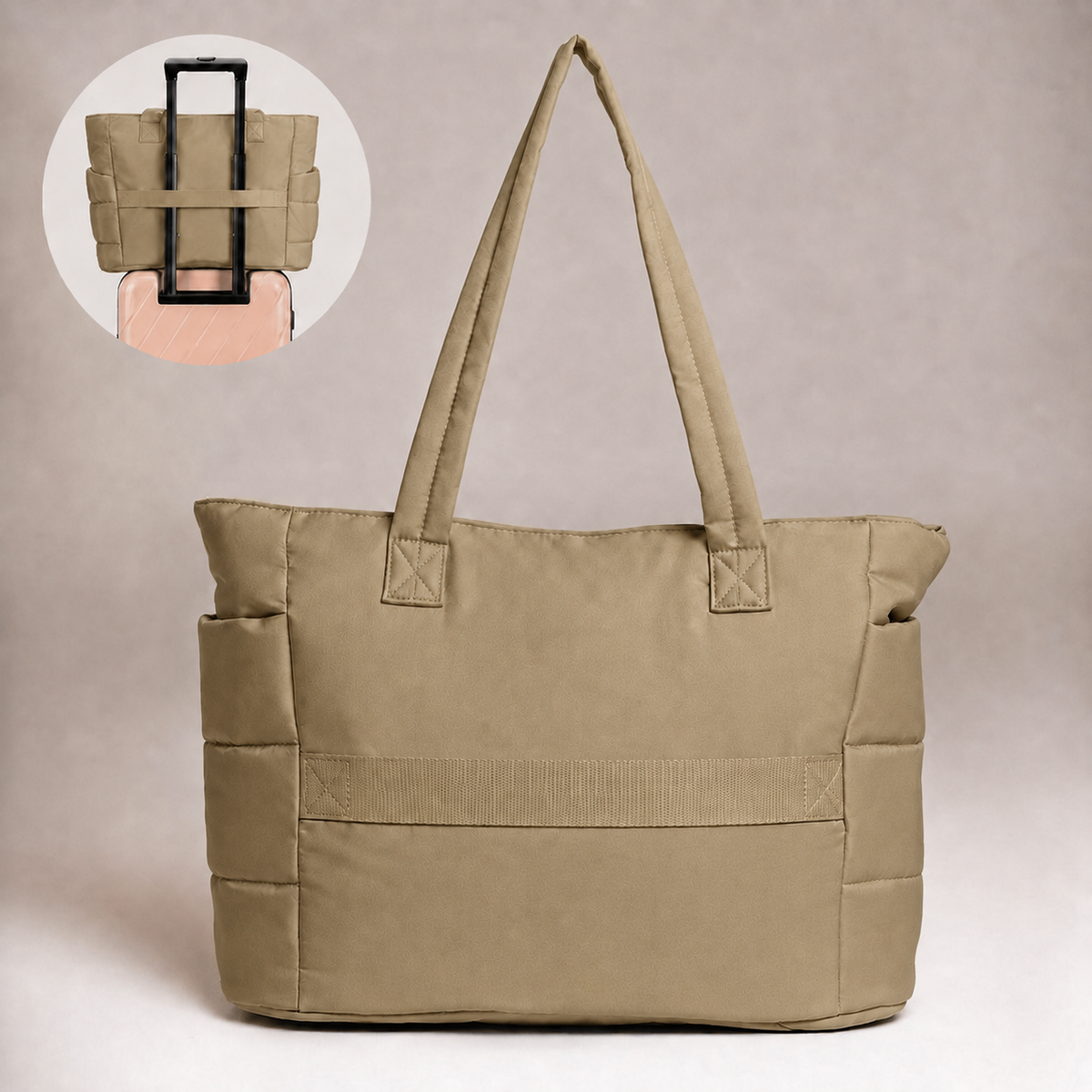 Bolso acolchado PUFFIE LUMARA BAGS kaki
