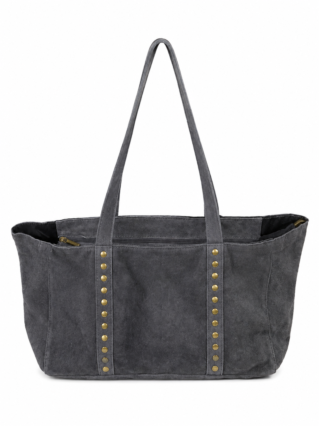 Bolso shopper de serraje gris