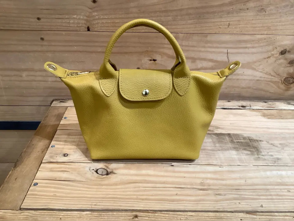 Bolso de piel mostaza COSETTE