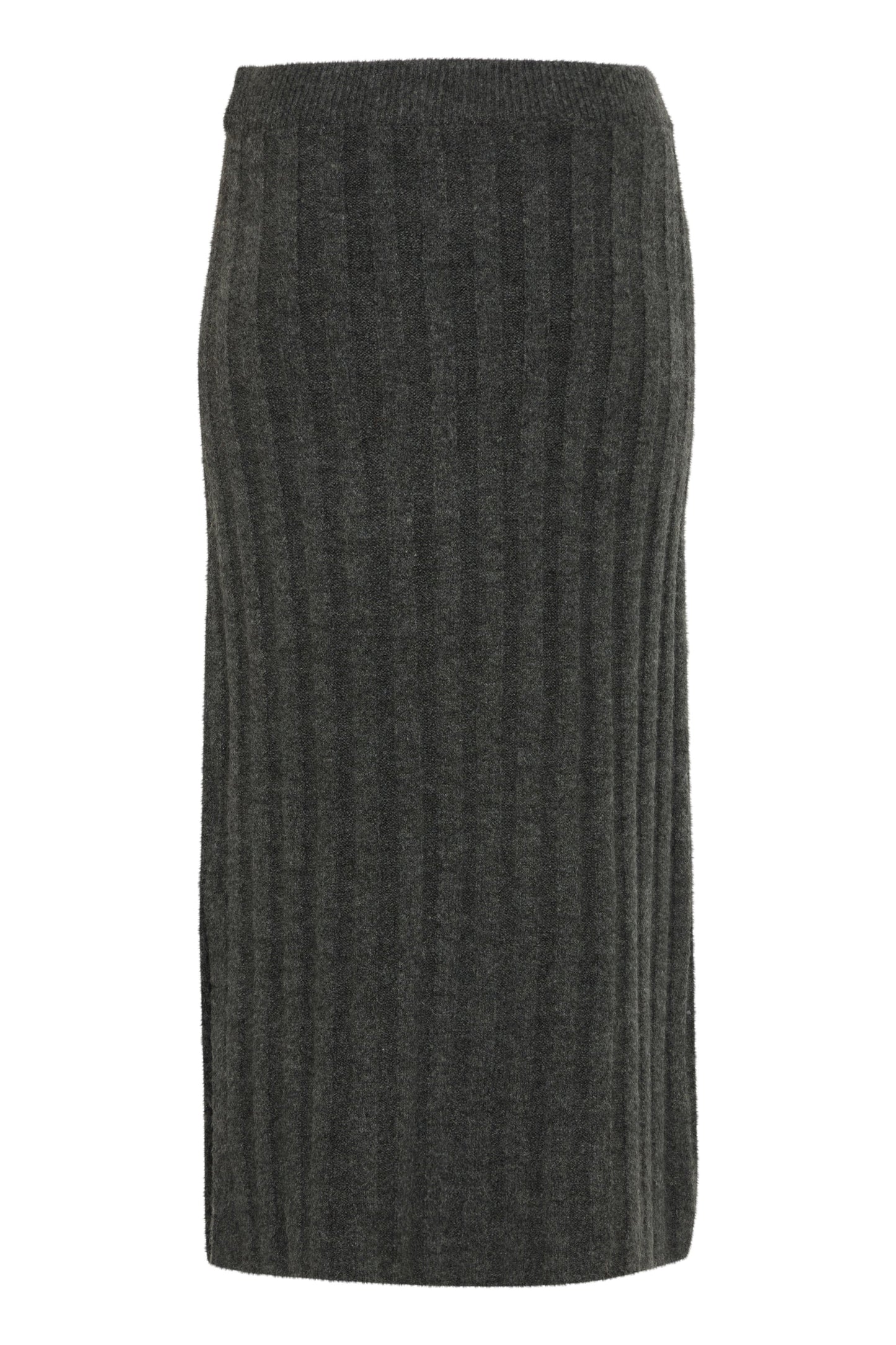 Falda canalé gris MARIANNE