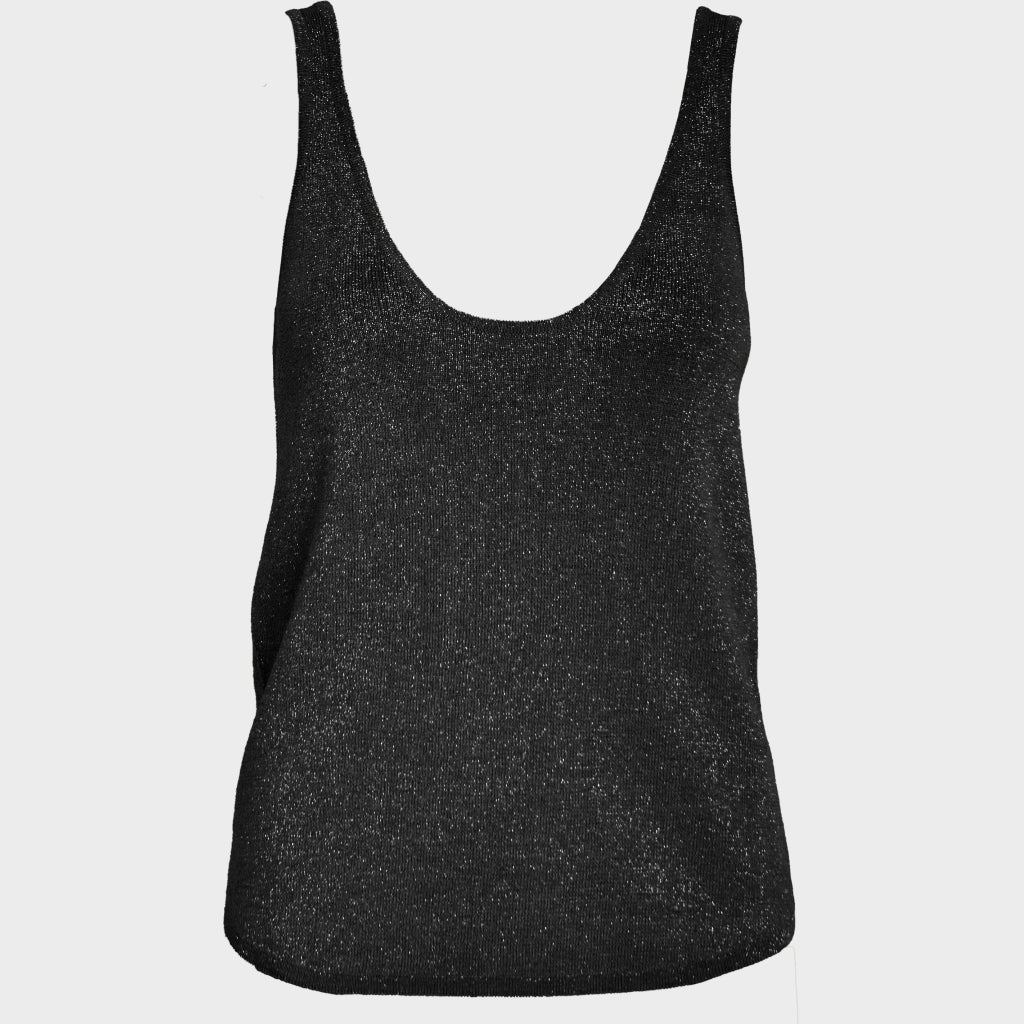 Top negro metalizado FILANE