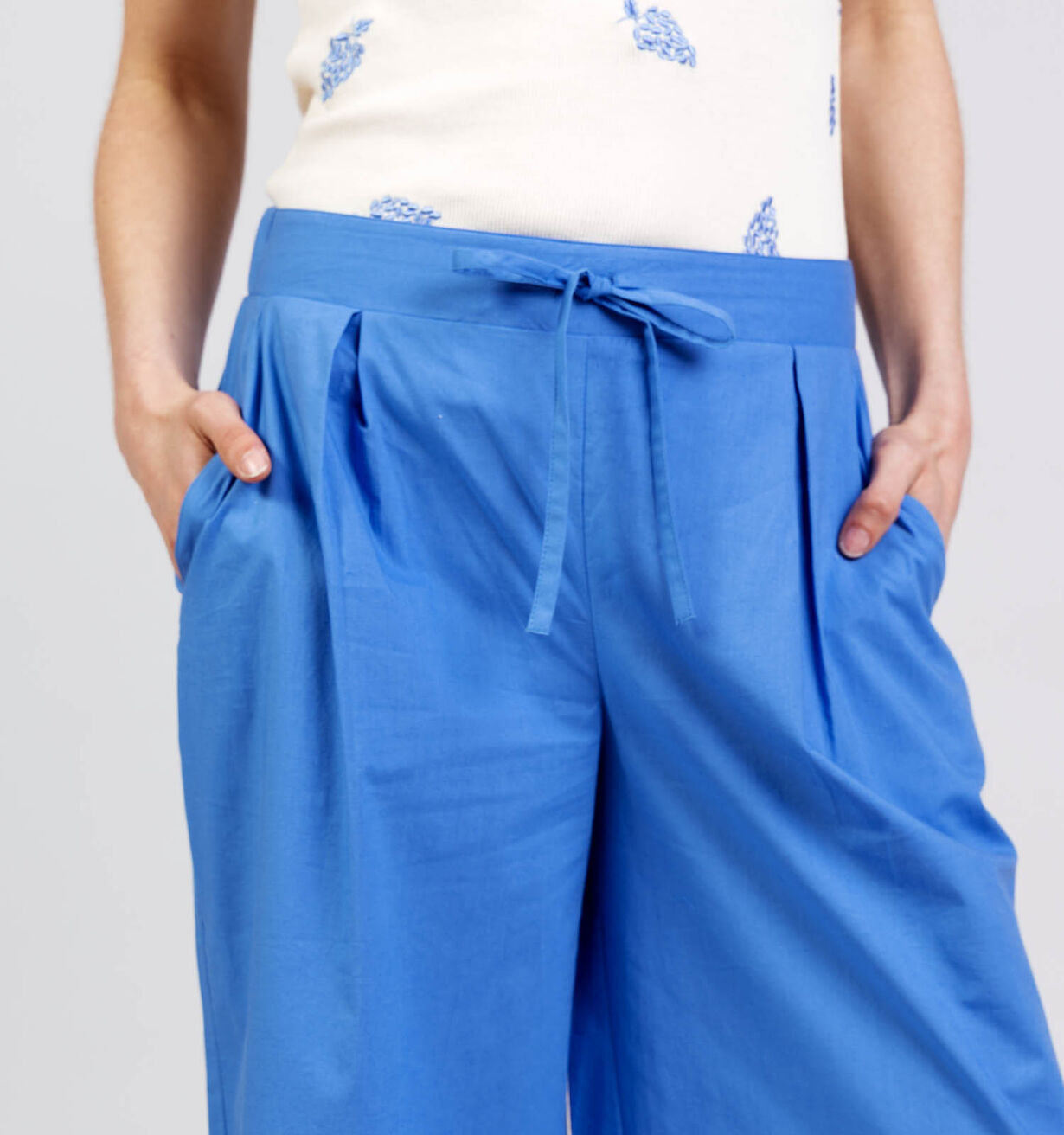 Pantalón culotte azul DEUTZIA