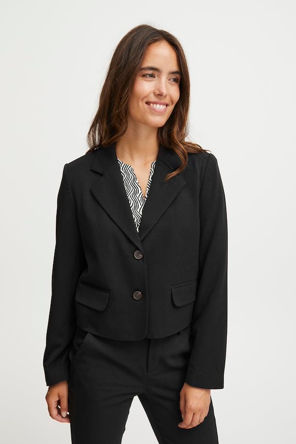 Blazer cropped negra LAURA
