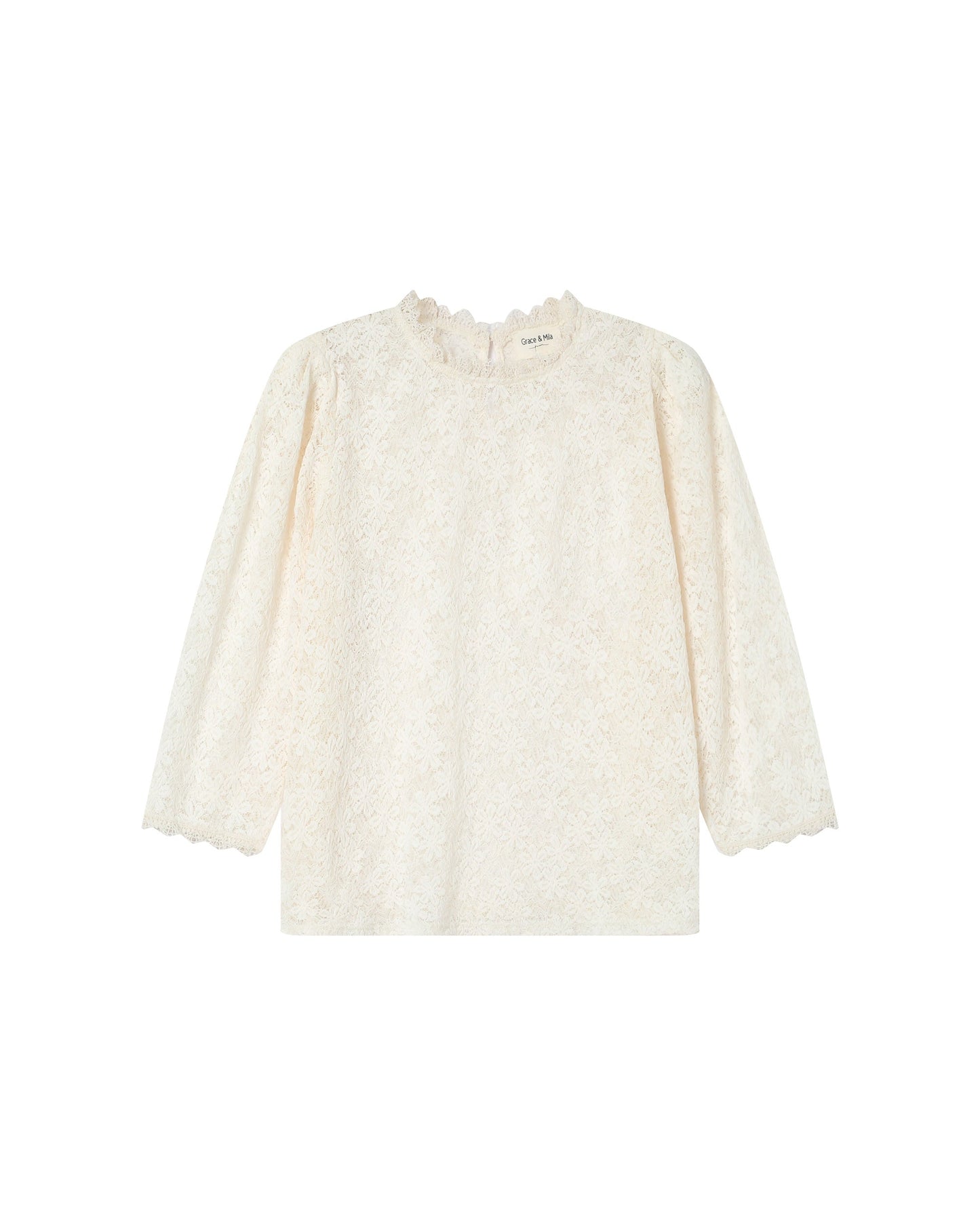Blusa de encaje blanca BLINDA