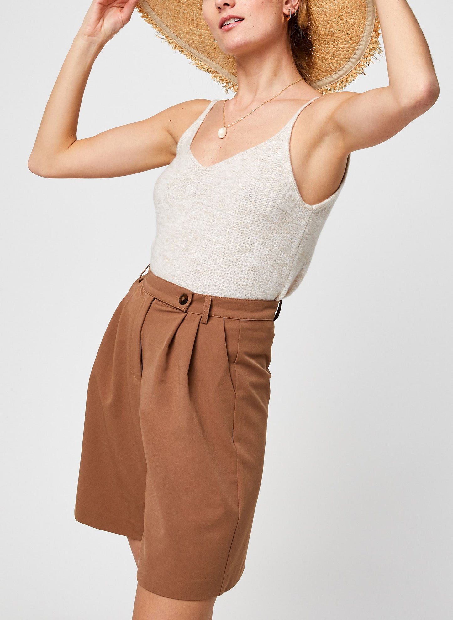 Top de punto beige CALI